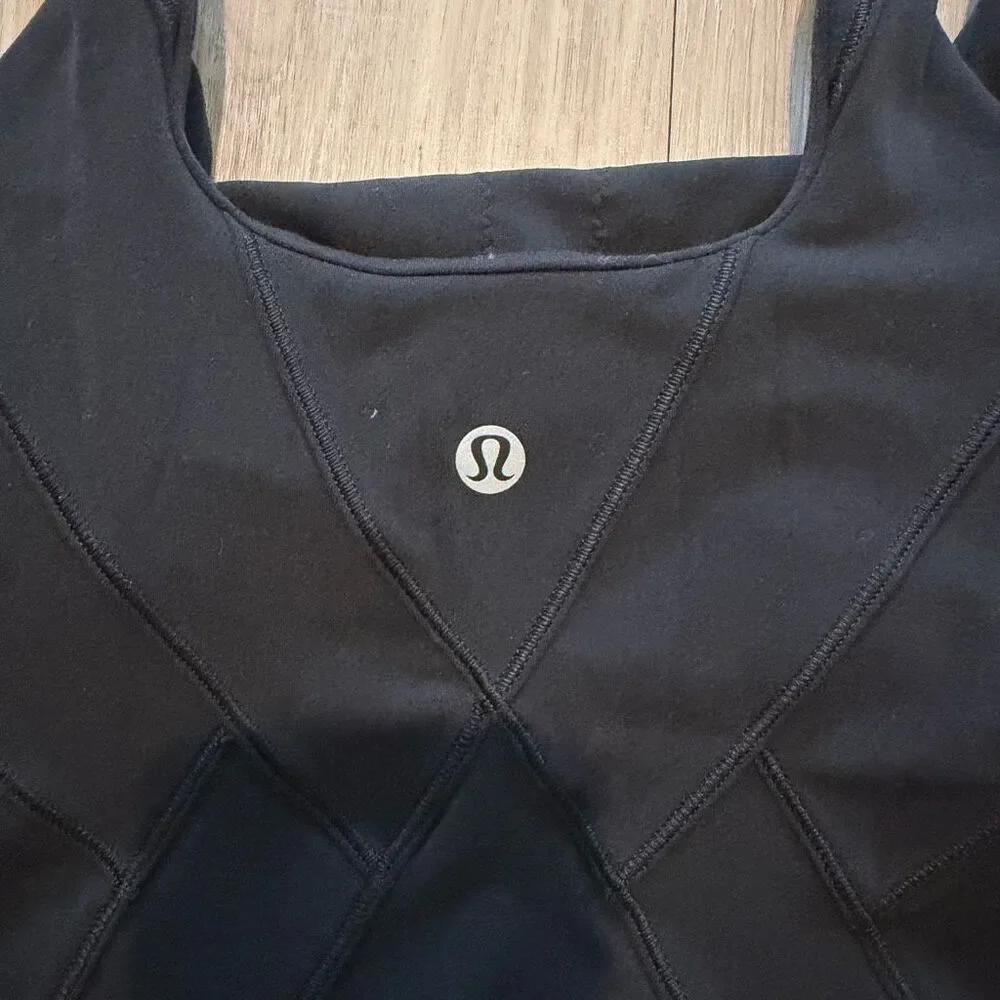 Lululemon Nulu Fold Tight Crop Yoga Tank Black